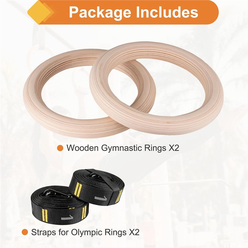 1.25 Inch Gym Rings Numbered S - Gymnastic Ring Wood review and price