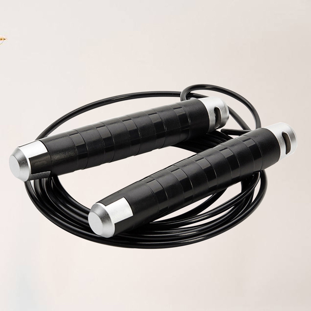 Black Steel Cable Jump Rope Be - Jump Rope Speed Bearing review and price