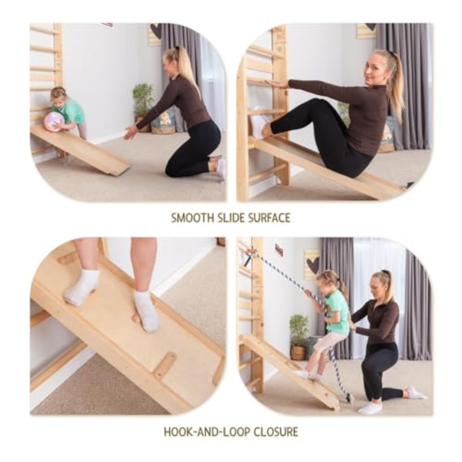 Swedish Ladder Wall Bars for h - Gymnastic Ring Wood review and price