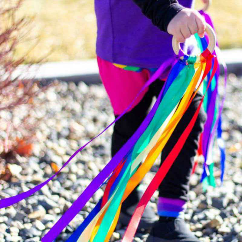Rainbow Hand Kites Wands Monte - Gymnastic Ring Wood review and price