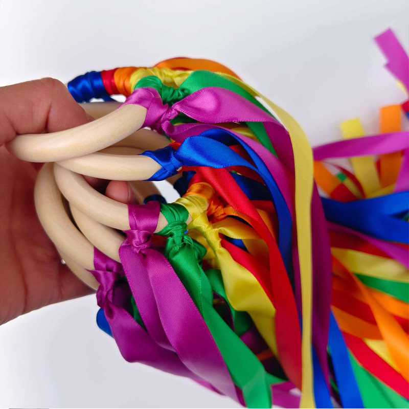 Rainbow Hand Kites Wands Monte - Gymnastic Ring Wood review and price