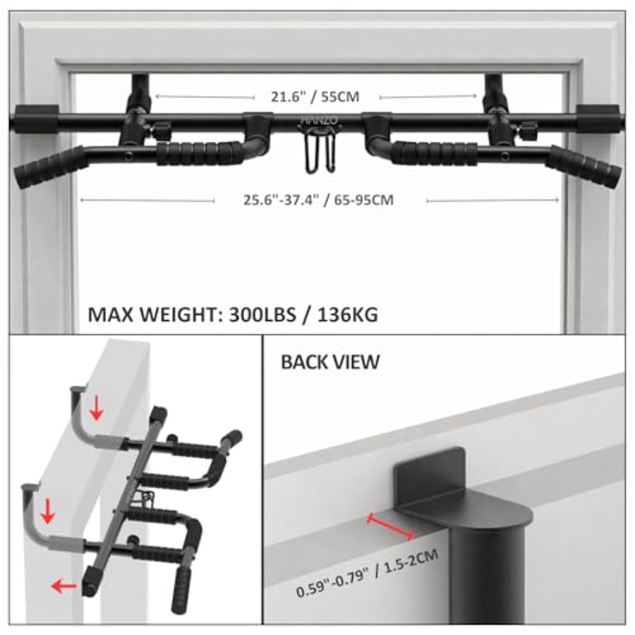 Doorway Pull Up Bar Set with S - Pull Up Bar Grip review and price