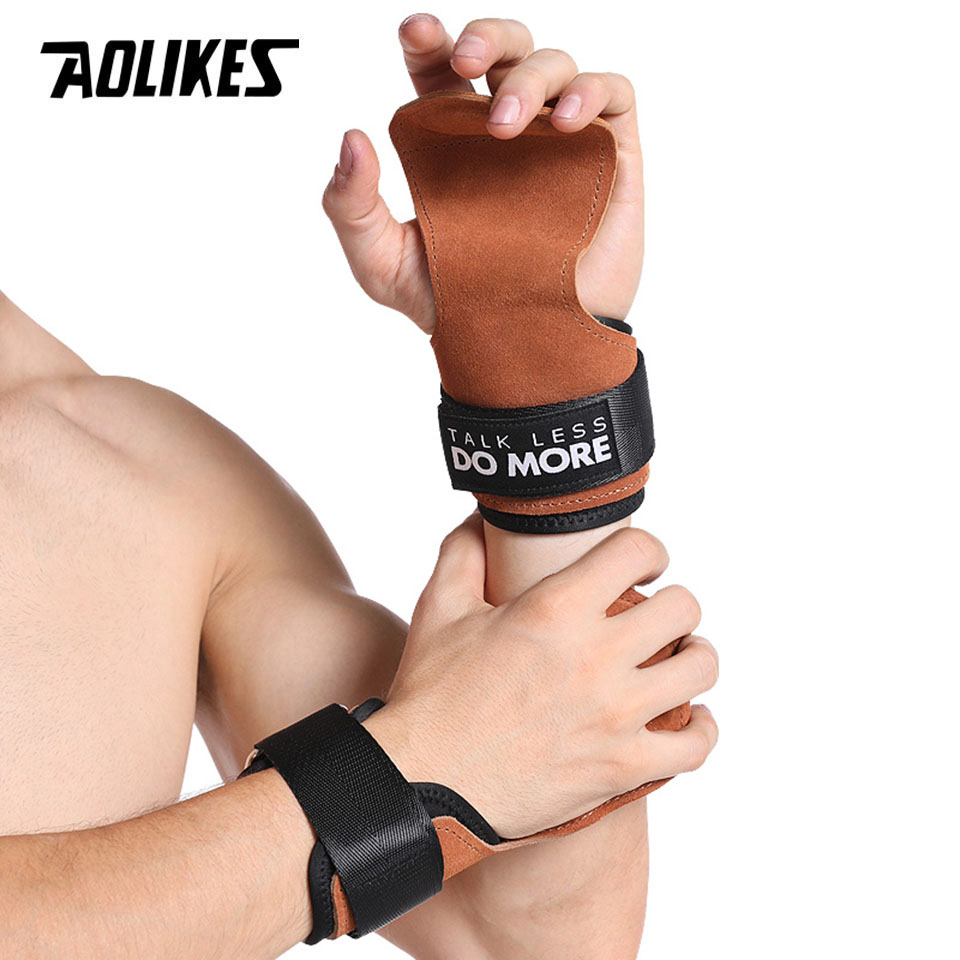 AOLIKES Cowhide Gym Grips Glov - Crossfit Workout With Equipment review and price