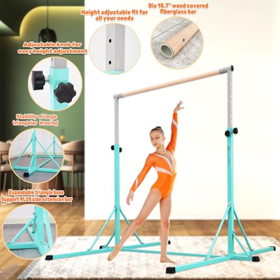 Gymnastics Bar for home gym tr - Gymnastic Ring Wood review and price