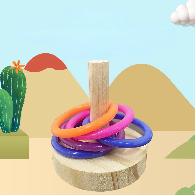 Wooden Interactive Parrot Ring - Gymnastic Ring Wood review and price