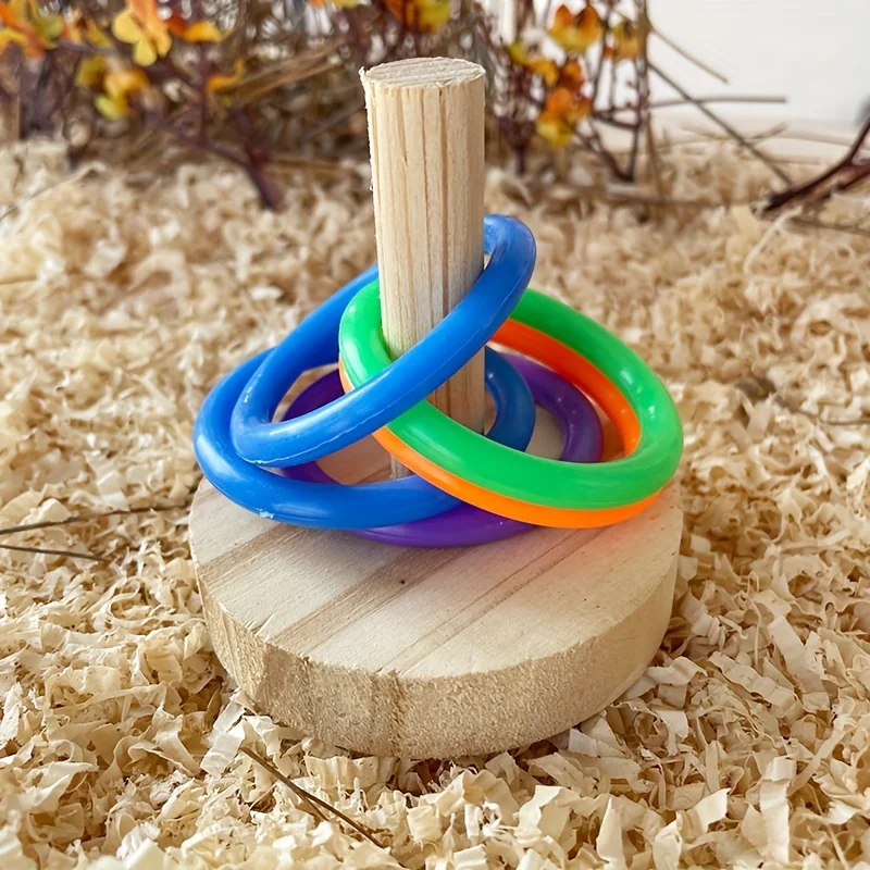 Wooden Interactive Parrot Ring - Gymnastic Ring Wood review and price