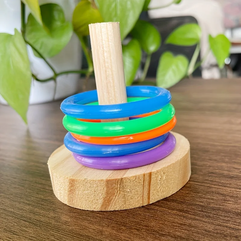 Wooden Interactive Parrot Ring - Gymnastic Ring Wood review and price