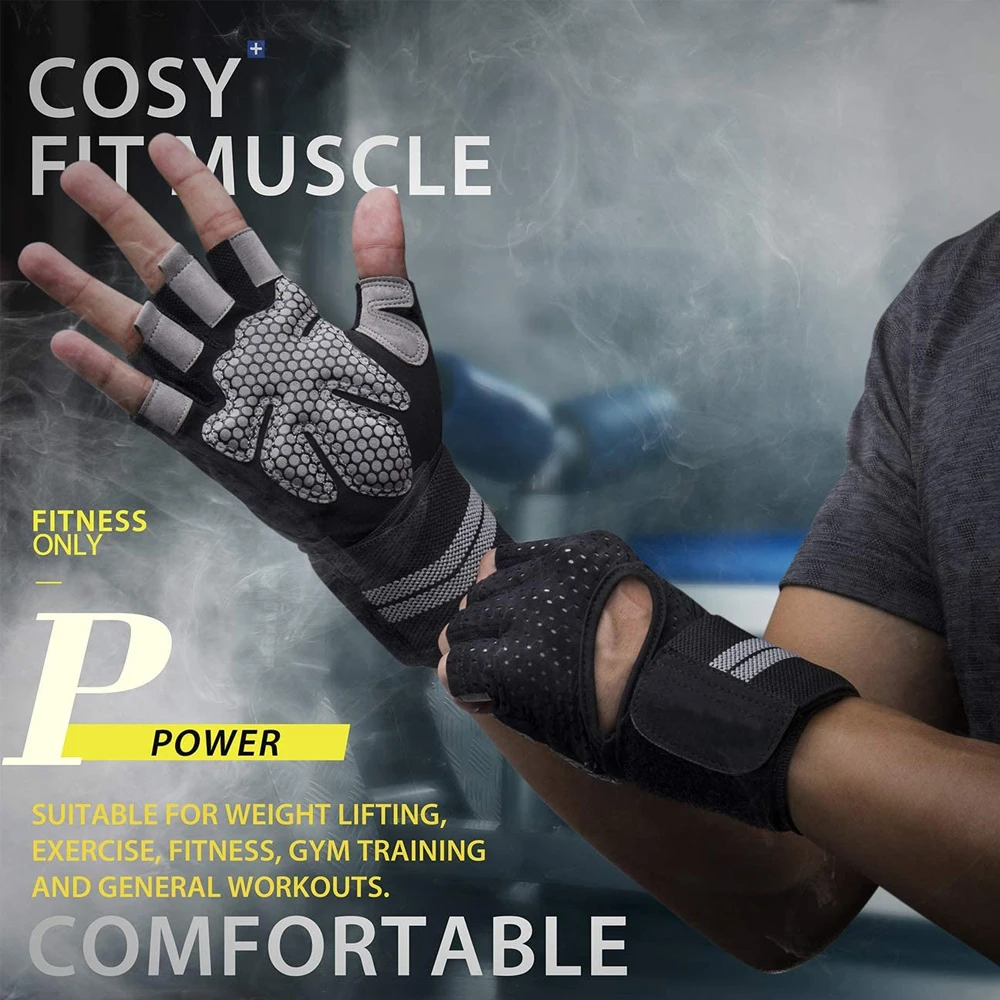 1Pair Half Finger Gym Fitness  - Crossfit Workout With Equipment review and price